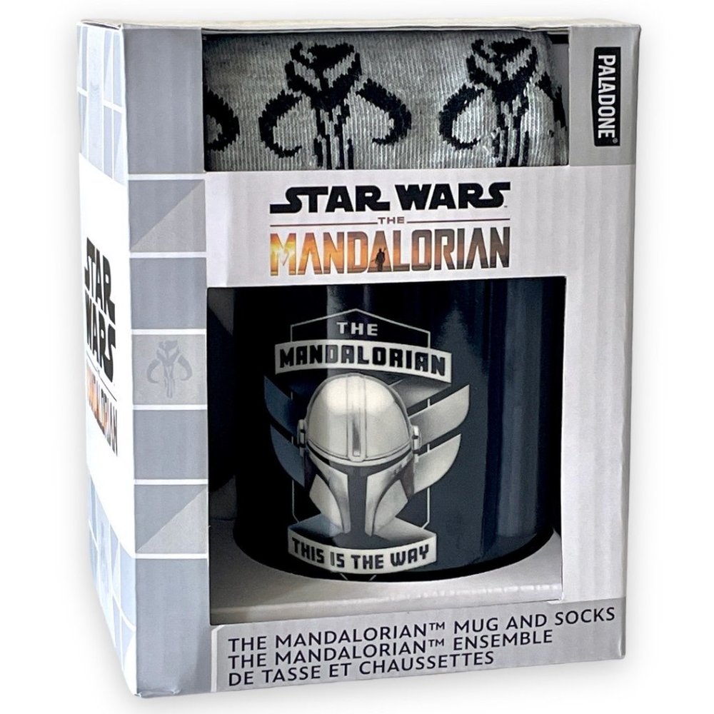 🆕 STAR WARS ~ THE MANDALORIAN ~ MUG & SOCKS SET ~ OFFICIALLY LICENSED by DISNEY